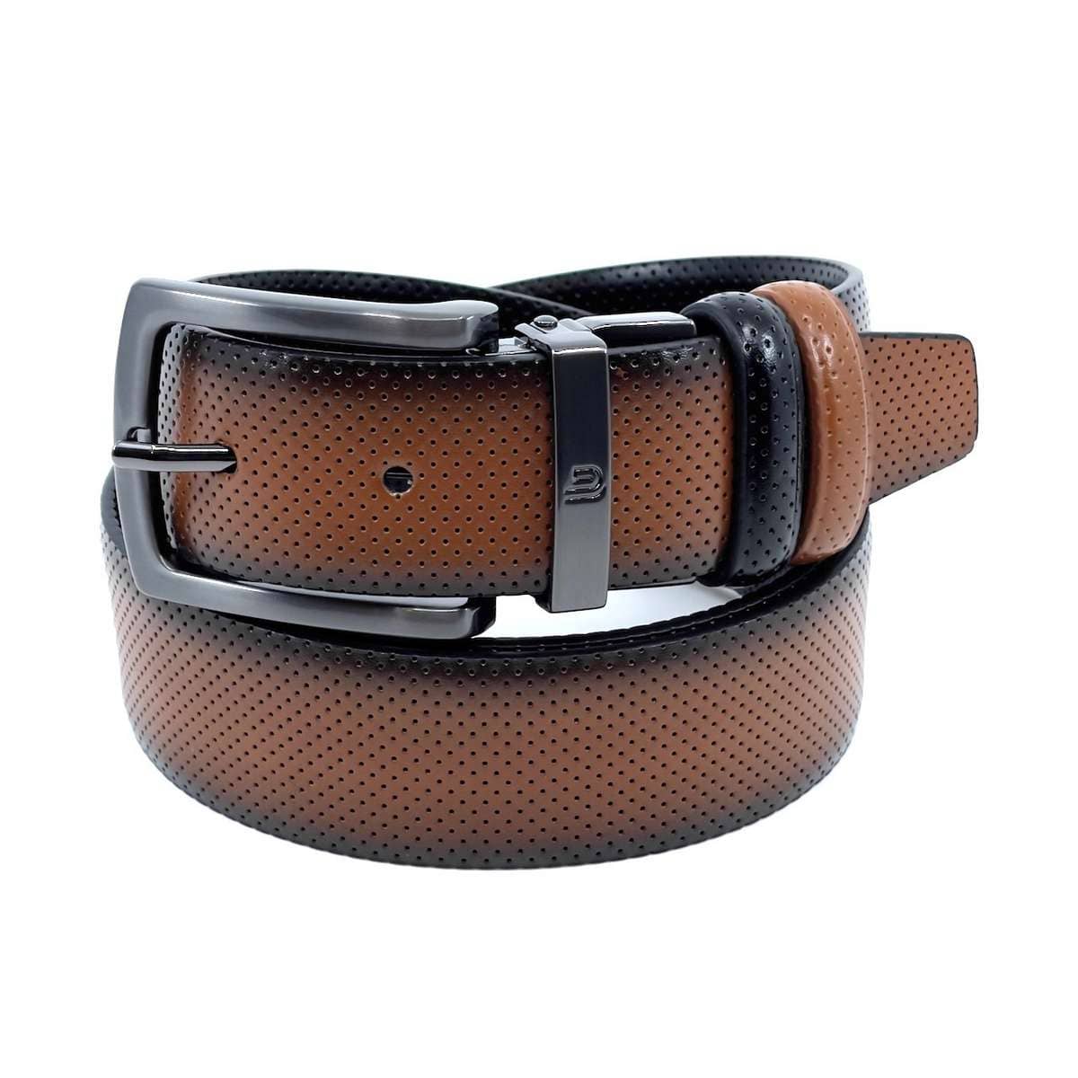 LEGEND ACCESSORIES ΑΝΔΡΙΚΗ ΔΕΡΜΑΤΙΝΗ ΖΩΝΗ DOUBLE SIDED BLACK TAN